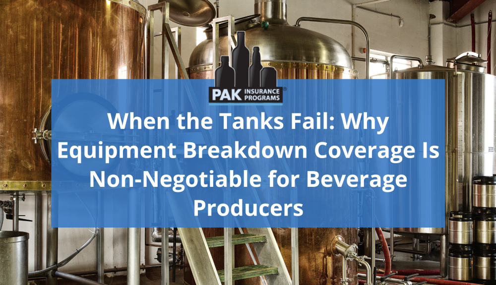 cover image for Why Equipment Breakdown Coverage is Non-Negotiable For Beverage Producers blog