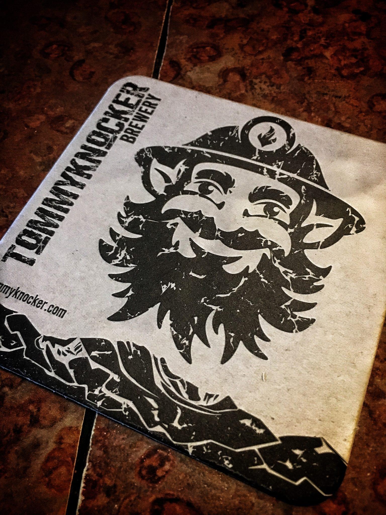 Hand-drawn craft brewery logo illustration on paper